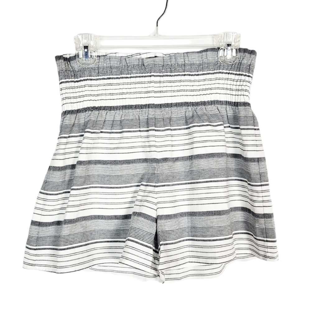 Striped Smocked Waist Women’s Shorts — 100% Cotton